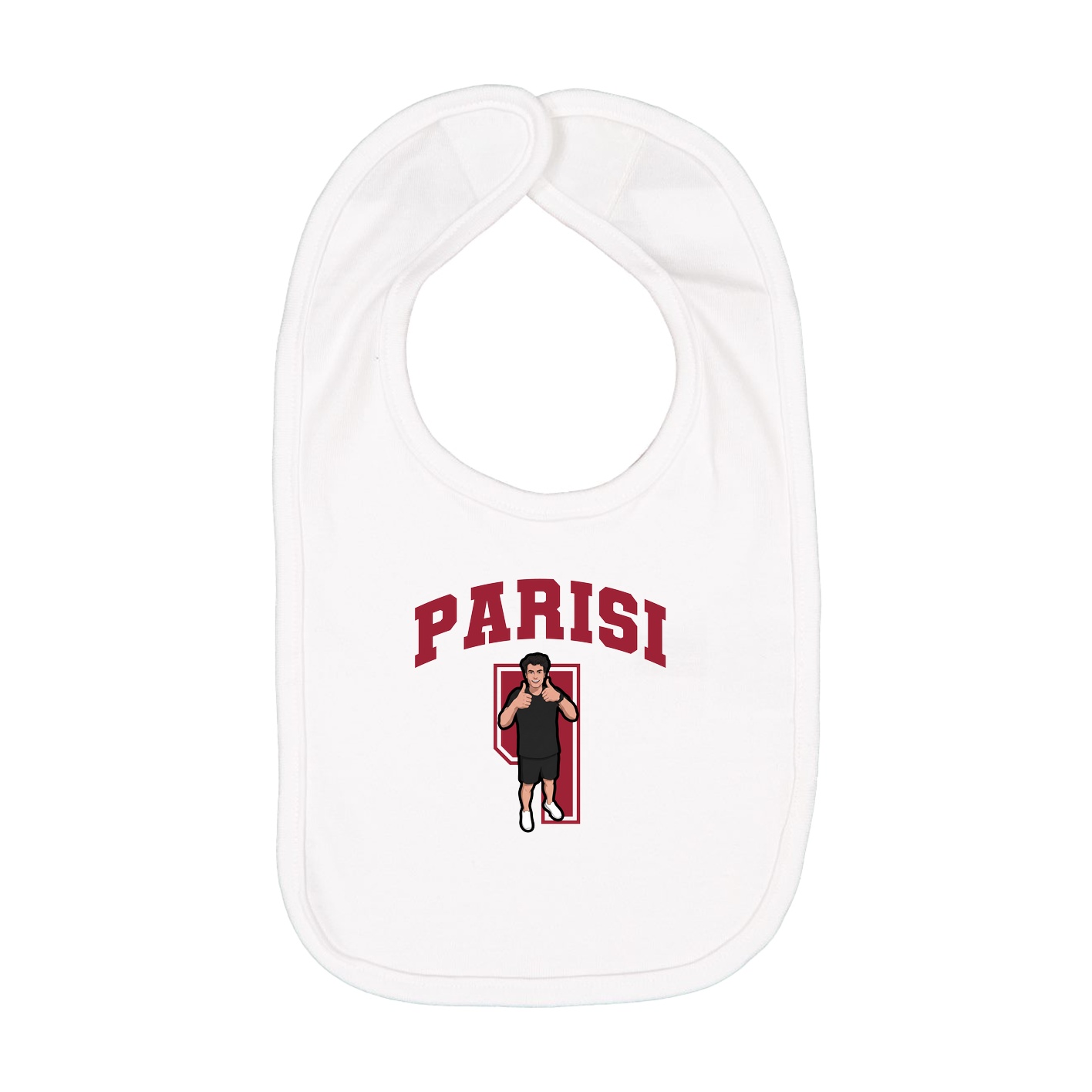 Infant Bib — Number in White