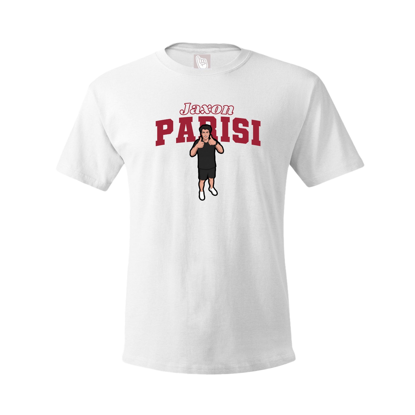 Youth Tee — Name Arch in White