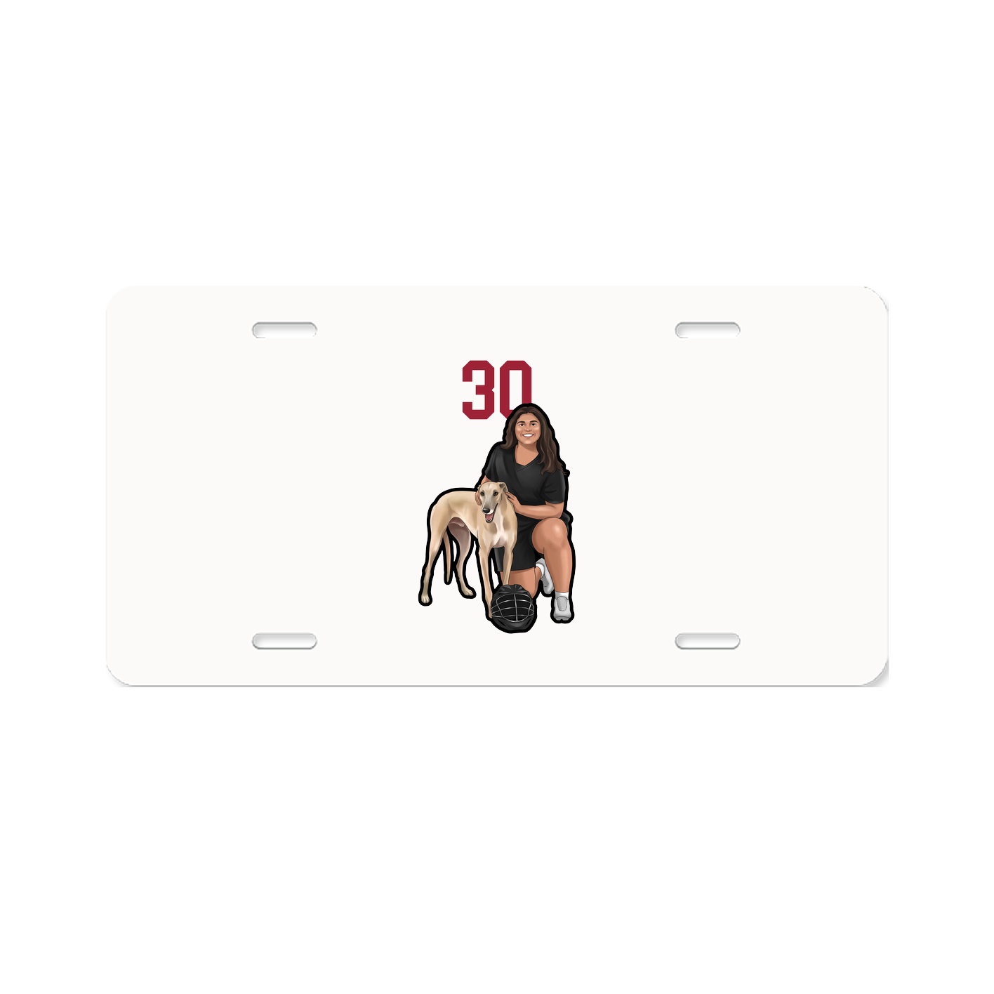 License Plate — Number Top in Classic