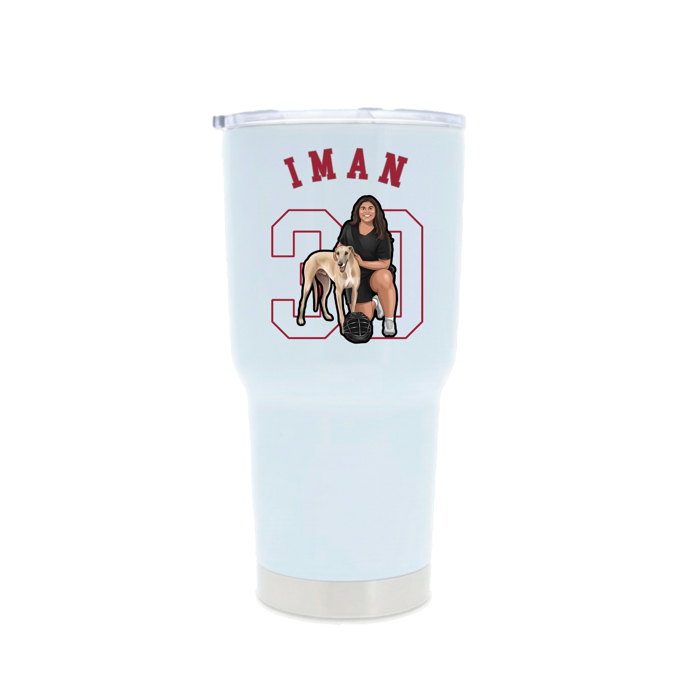 30oz Stainless Steel Tumbler — Shirsey Arch in White