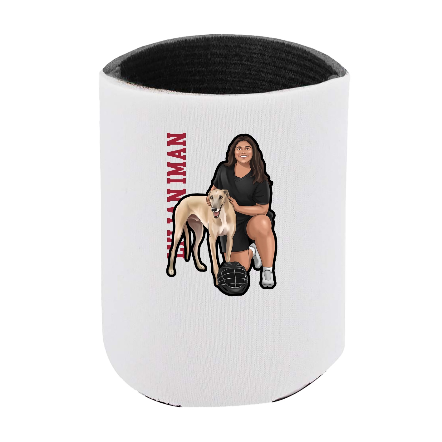 Can Holder — Name Vertical in White