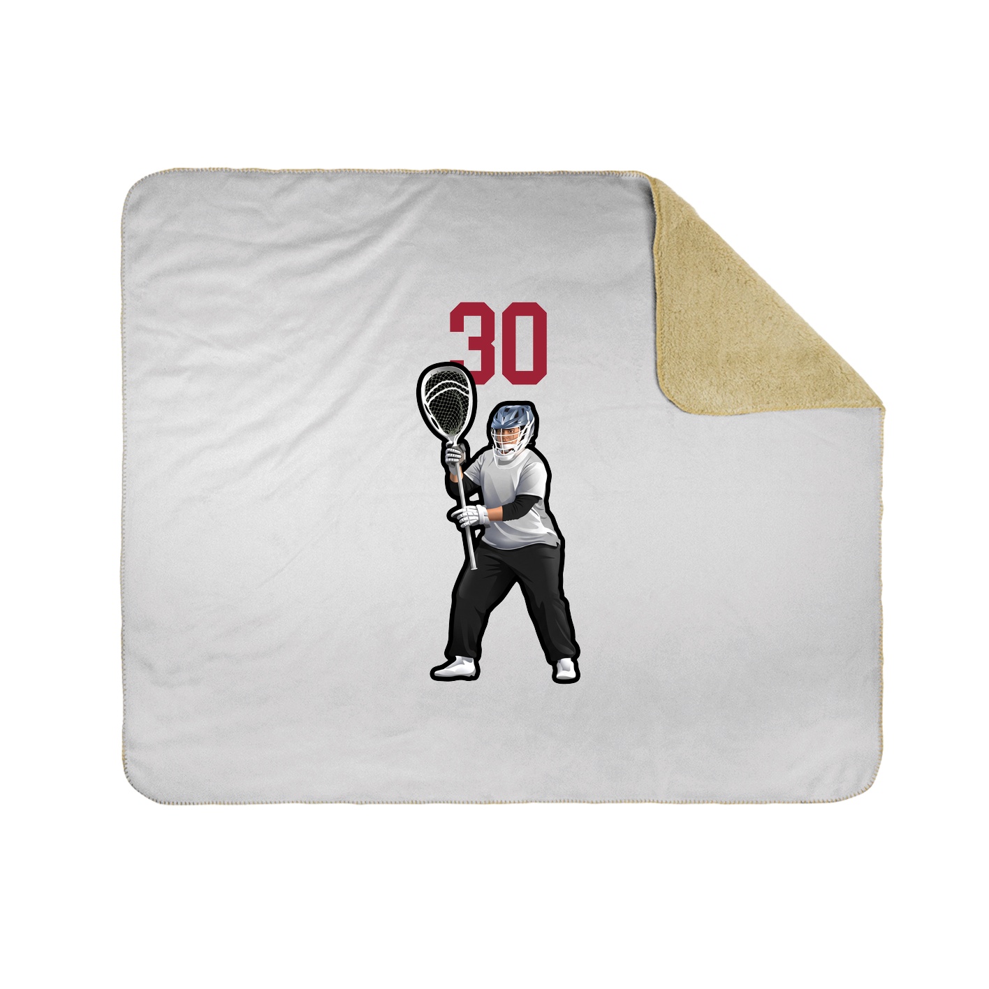 Throw Blanket — Number Top in White