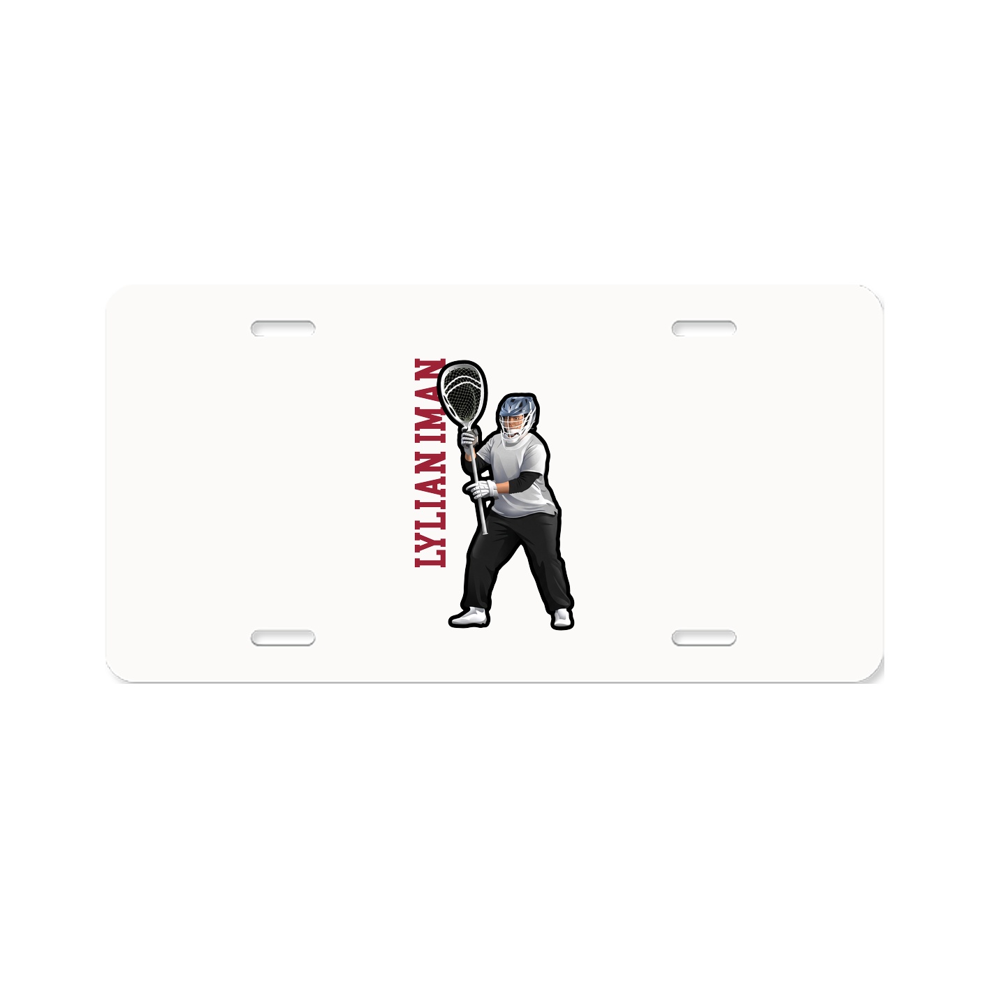 License Plate — Name Vertical in Classic