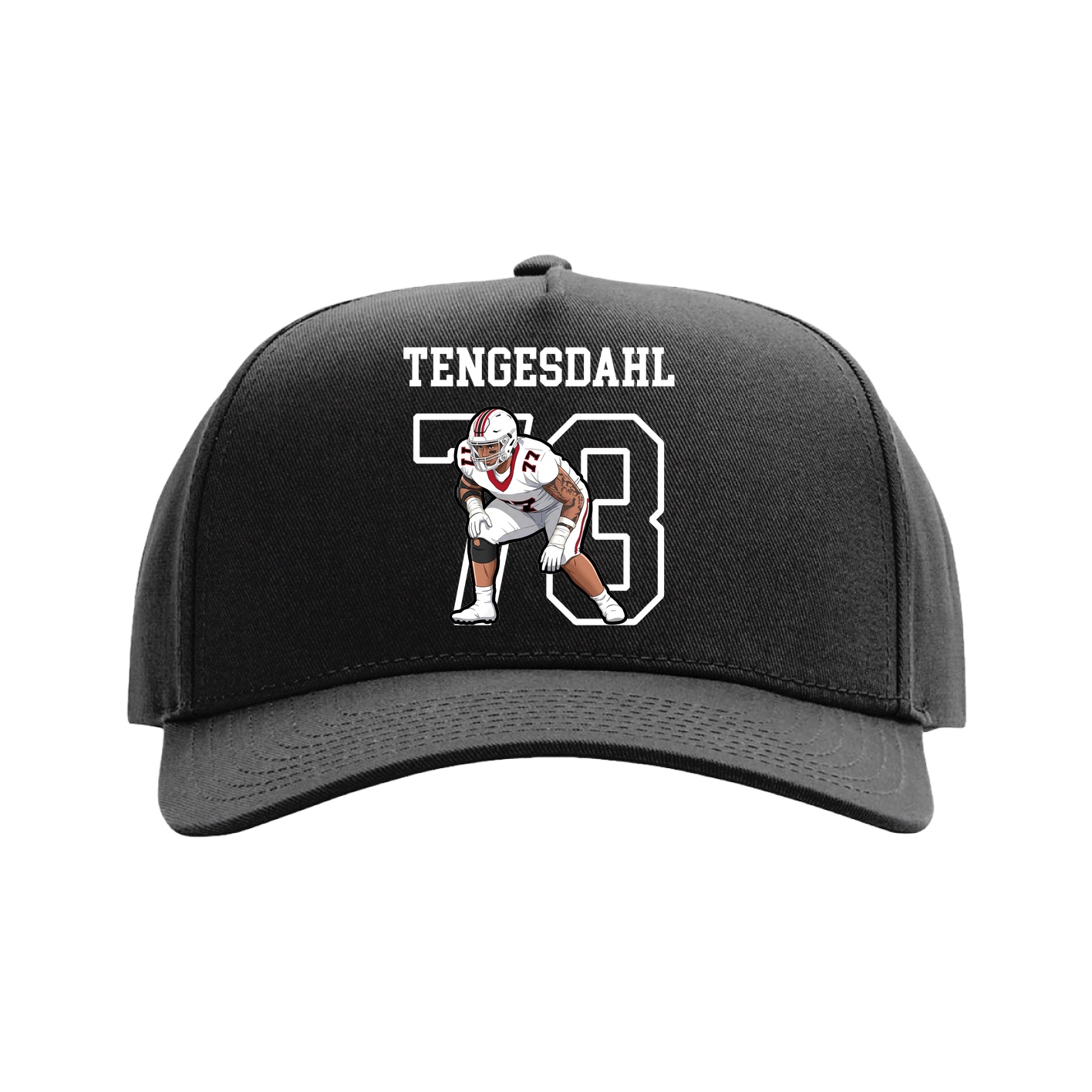 Full Fabric Five-Panel Champ Cap — Shirsey in Black