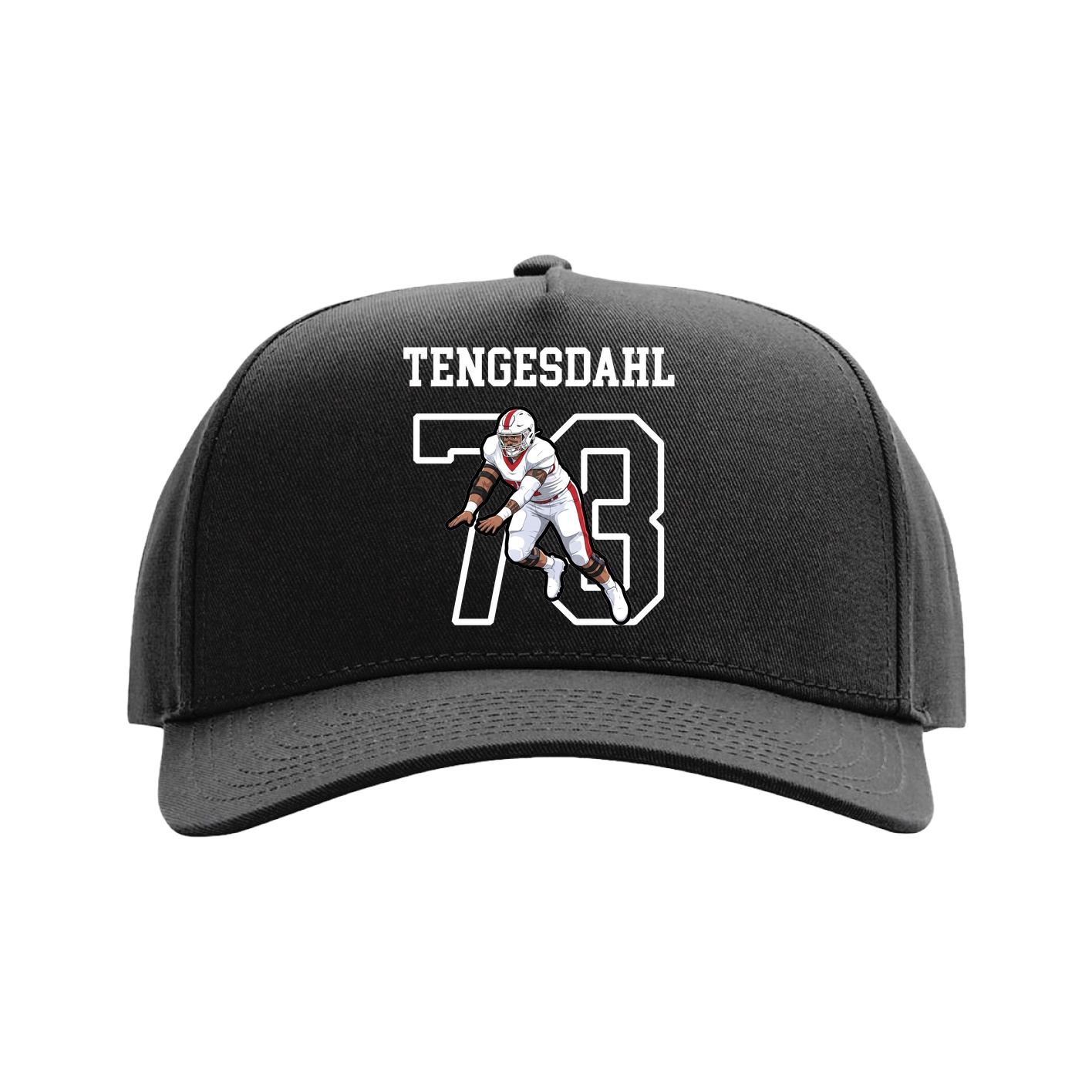 Full Fabric Five-Panel Champ Cap — Shirsey in Black