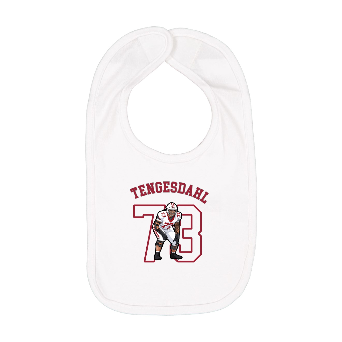Infant Bib — Shirsey Arch in White