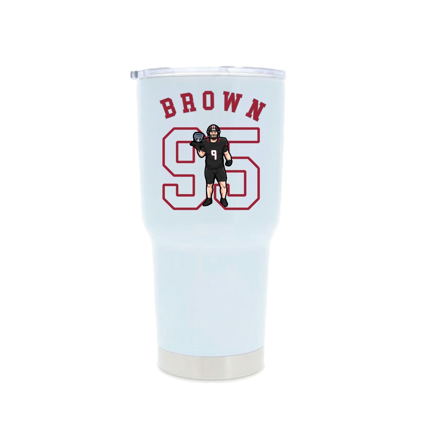 30oz Stainless Steel Tumbler — Shirsey Arch in White