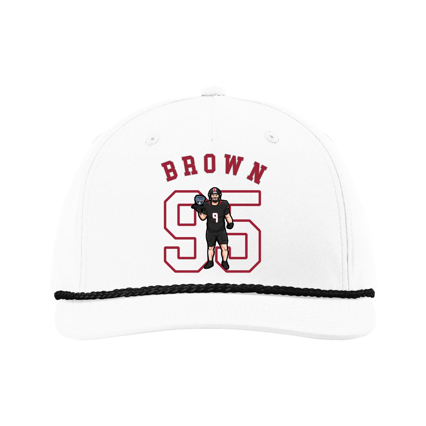 Five-Panel Classic Rope Cap — Shirsey Arch in White