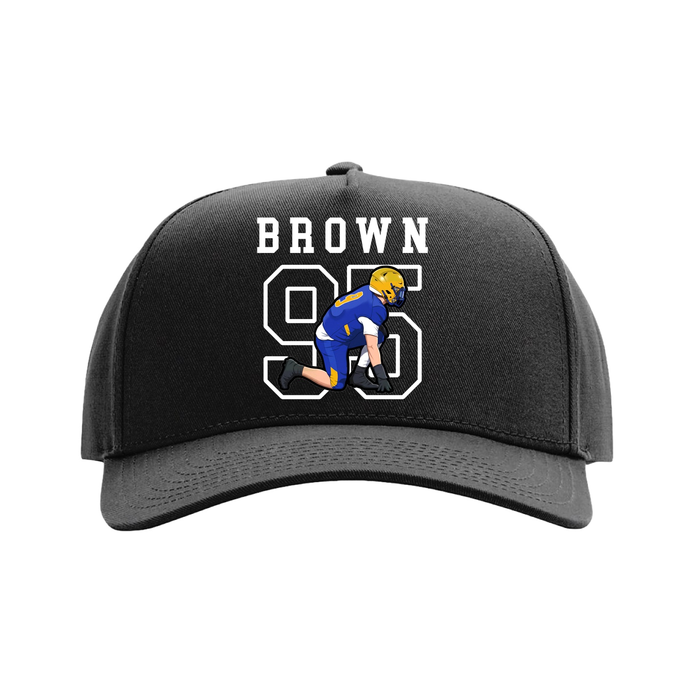 Full Fabric Five-Panel Champ Cap — Shirsey in Black