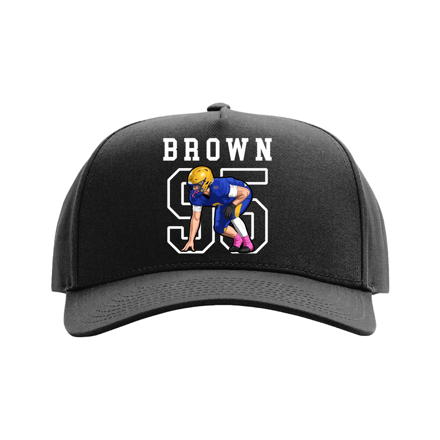 Full Fabric Five-Panel Champ Cap — Shirsey in Black