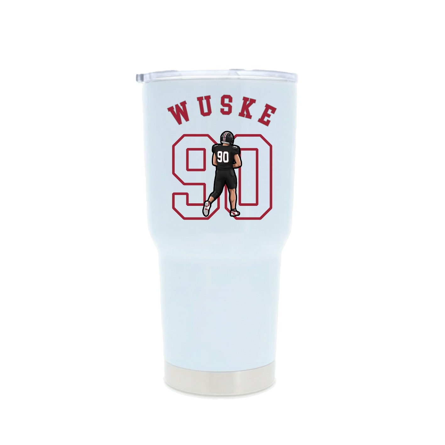 30oz Stainless Steel Tumbler — Shirsey Arch in White