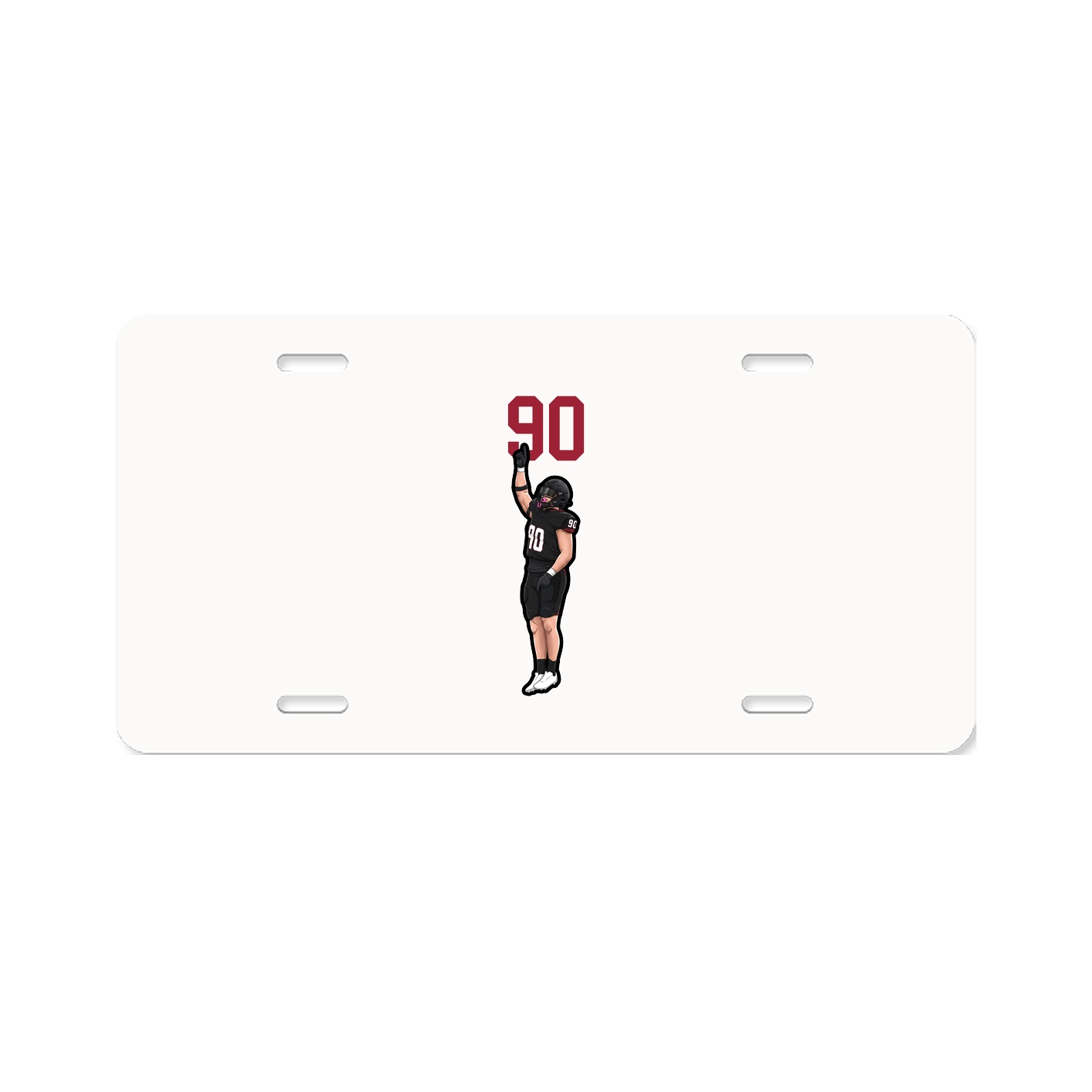 License Plate — Number Top in Classic