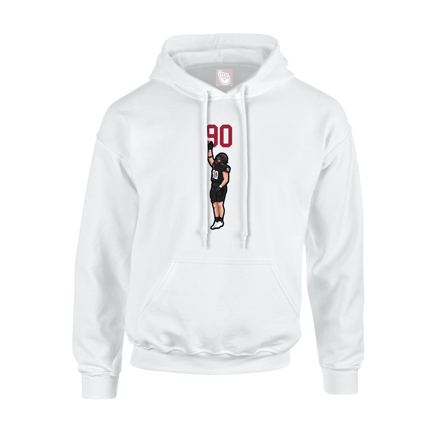 Hoodie — Number Top in White