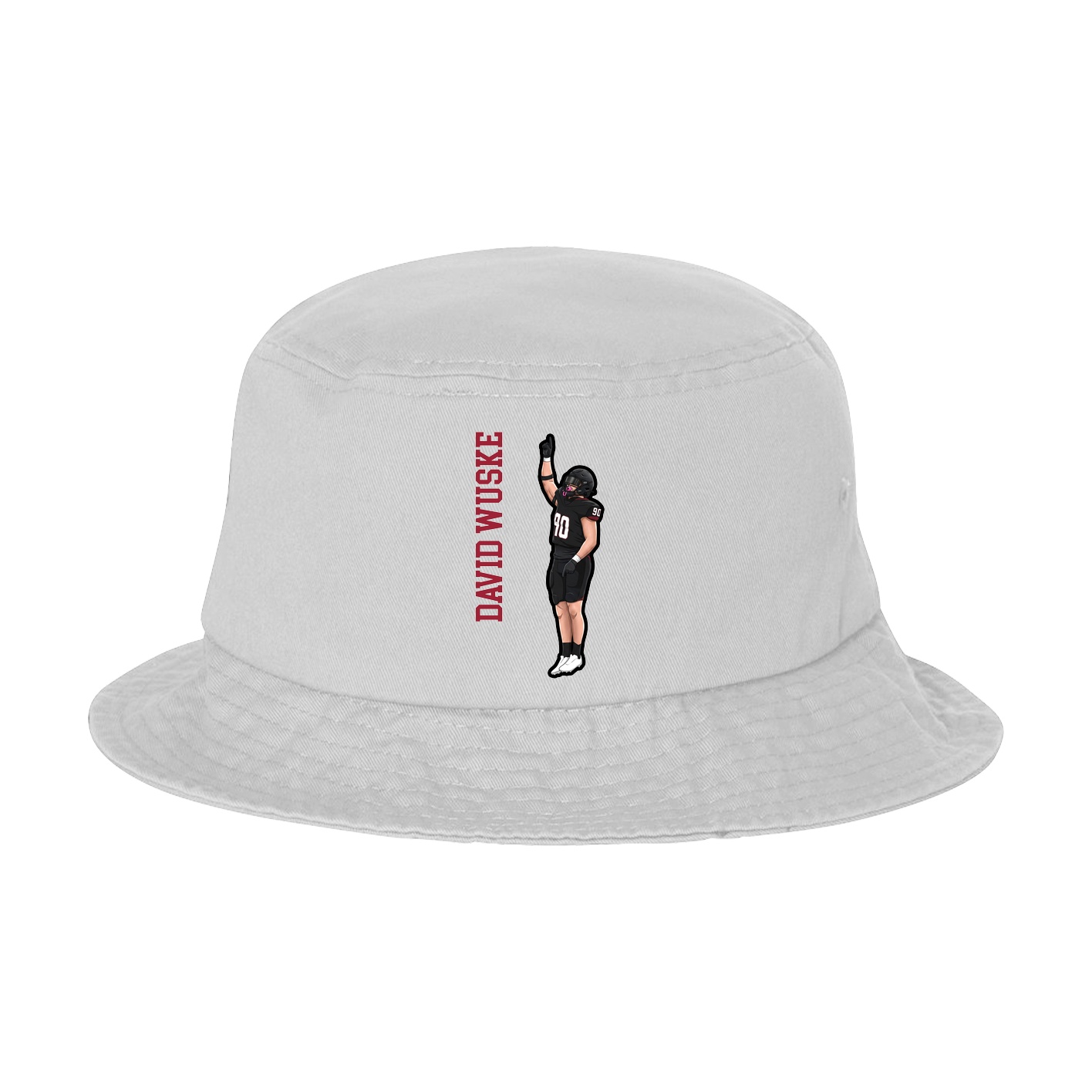 Bucket Cap — Name Vertical in White