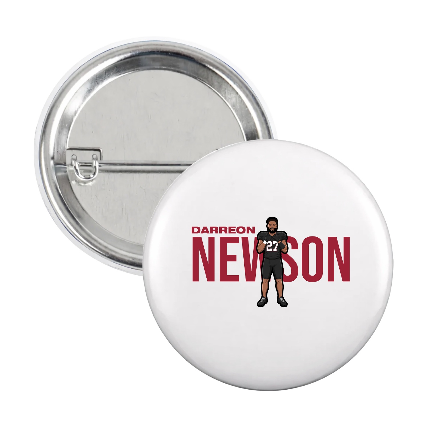 Game Day Button — Player Name in White