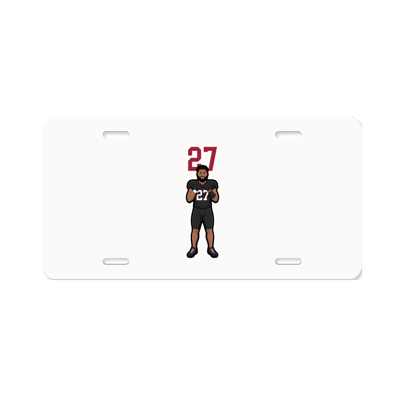 License Plate — Number Top in Classic