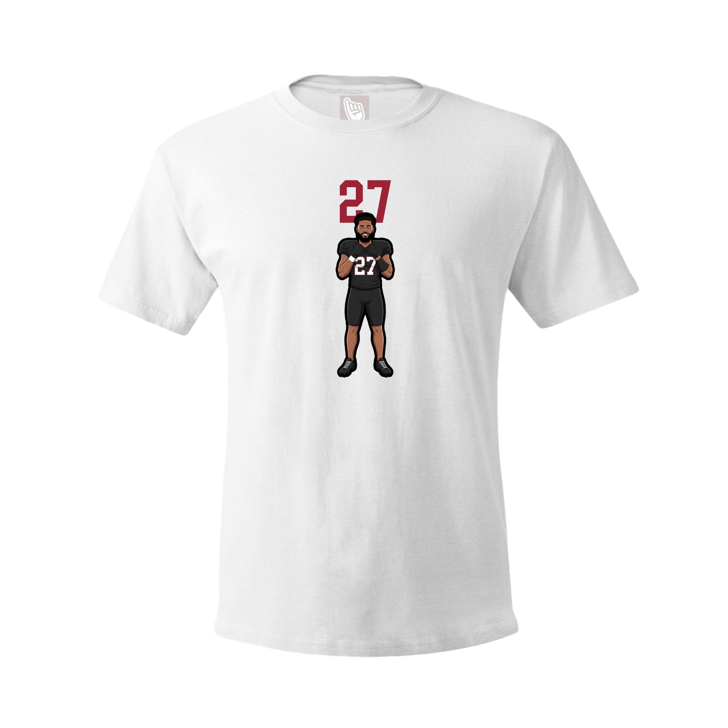 Youth Tee — Number Top in White