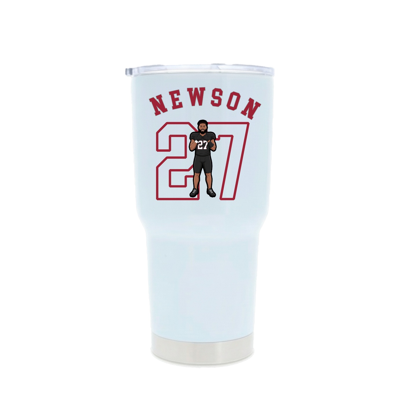 30oz Stainless Steel Tumbler — Shirsey Arch in White