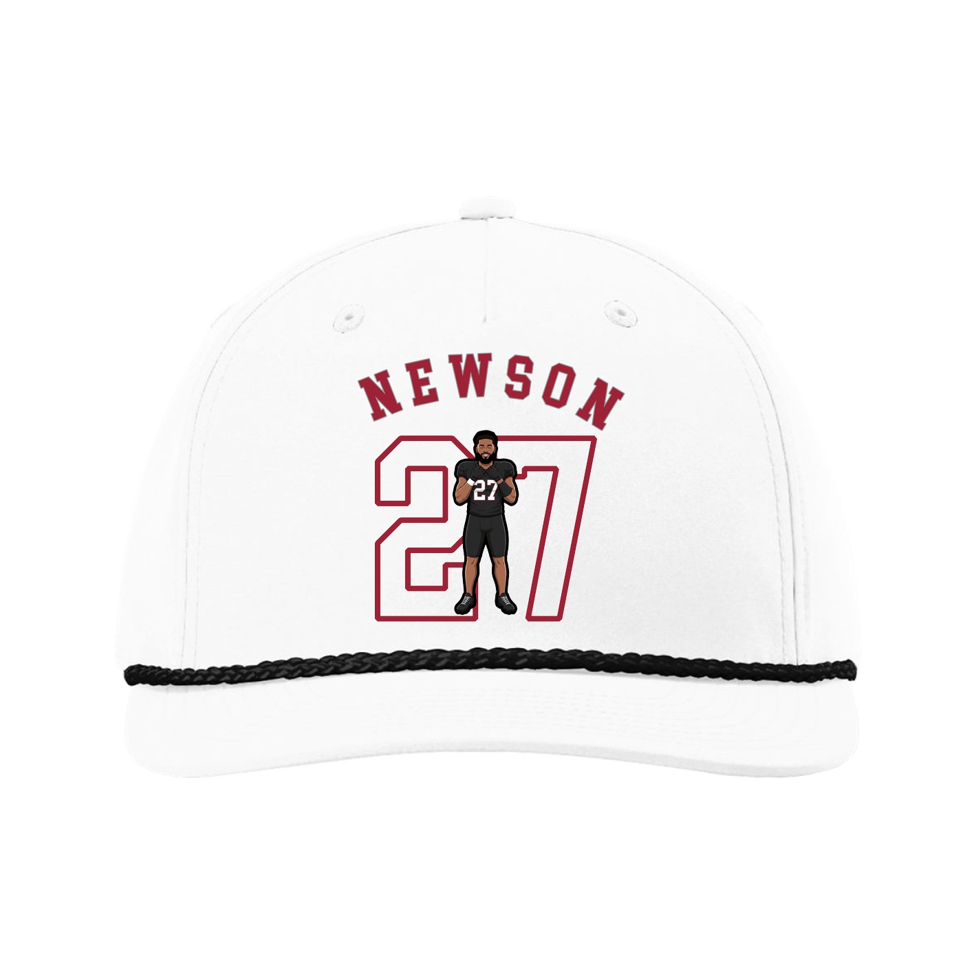 Five-Panel Classic Rope Cap — Shirsey Arch in White