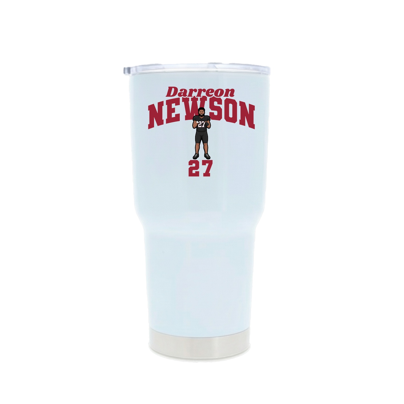 30oz Stainless Steel Tumbler — Signature Arch in White