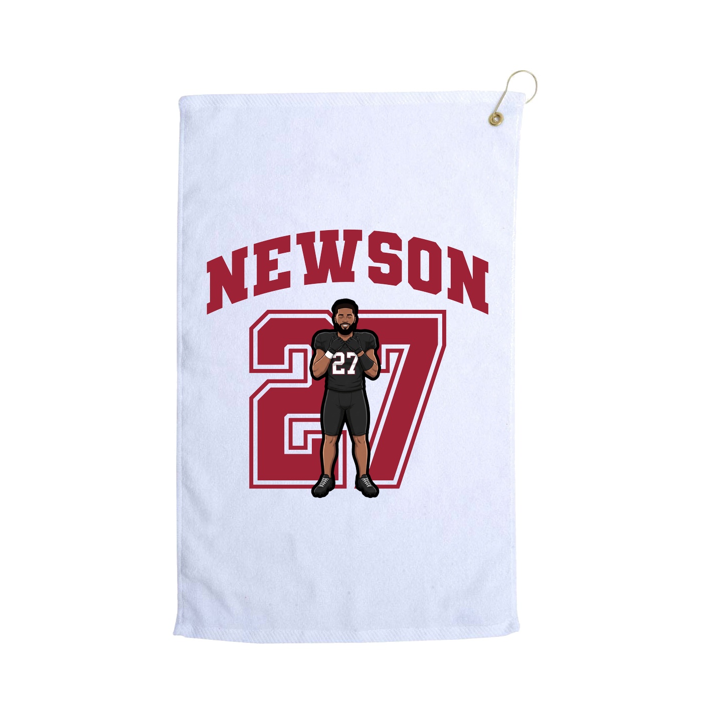 Golf Towel — Number in White