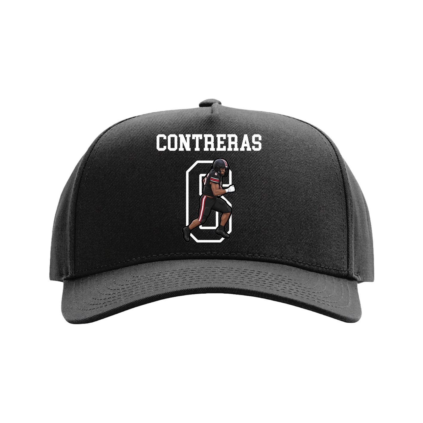 Full Fabric Five-Panel Champ Cap — Shirsey in Black