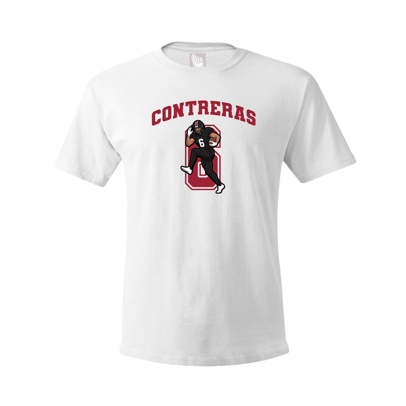 Youth Tee — Number in White
