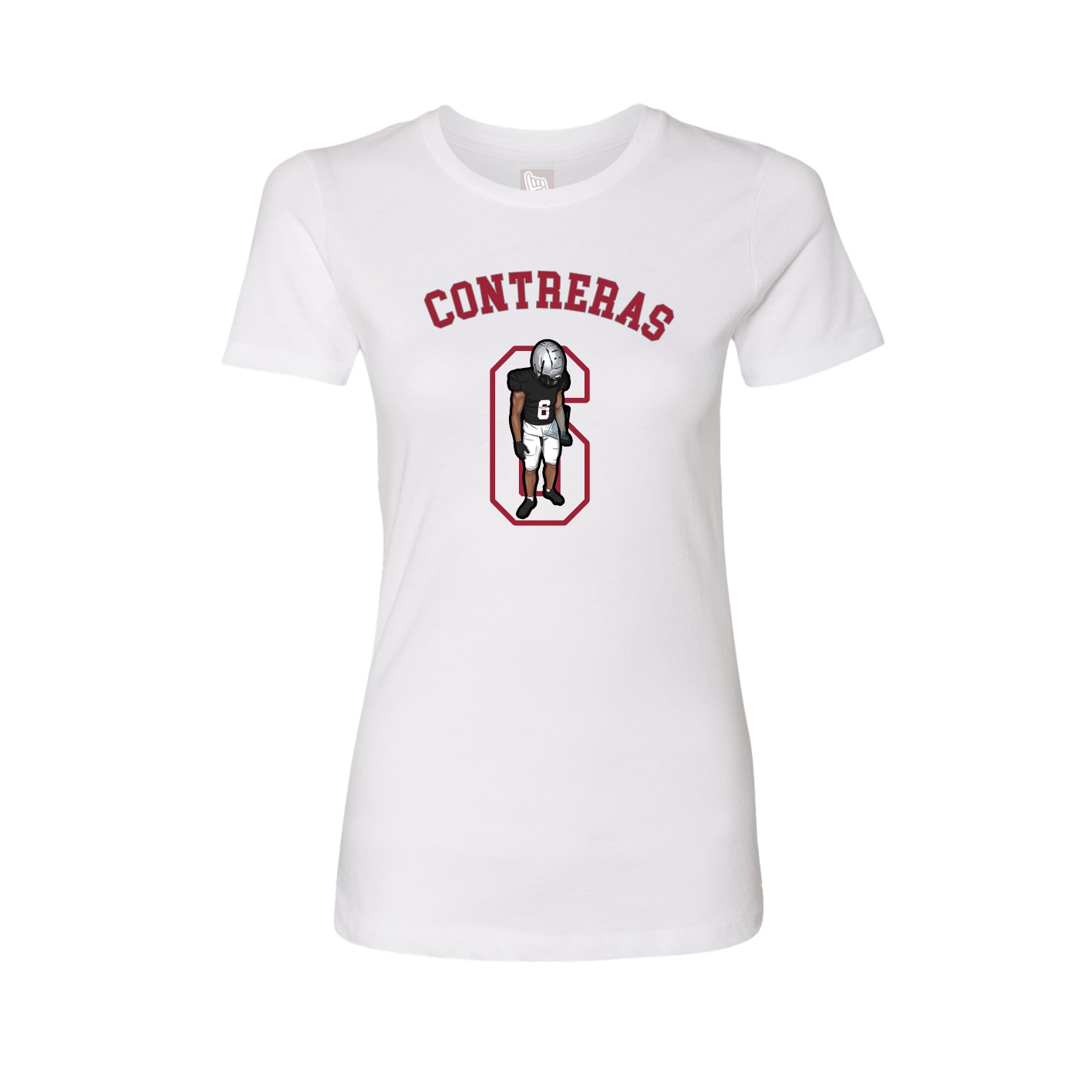 Fitted Women's Tee — Shirsey Arch in White