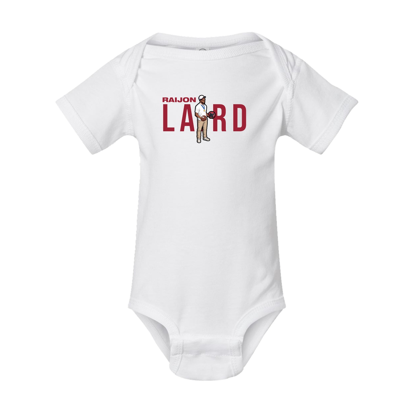 Baby Onesie — Player Name in White