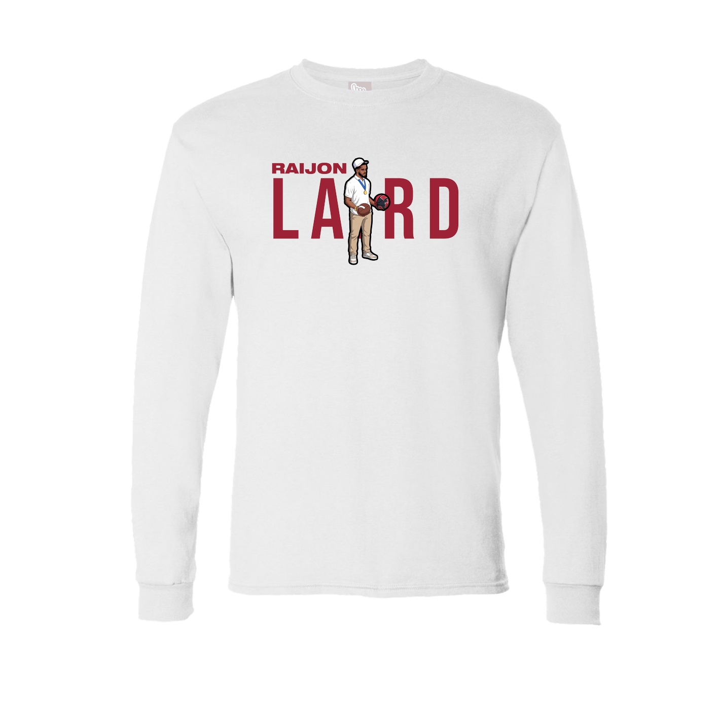 Long Sleeve Tee — Player Name in White