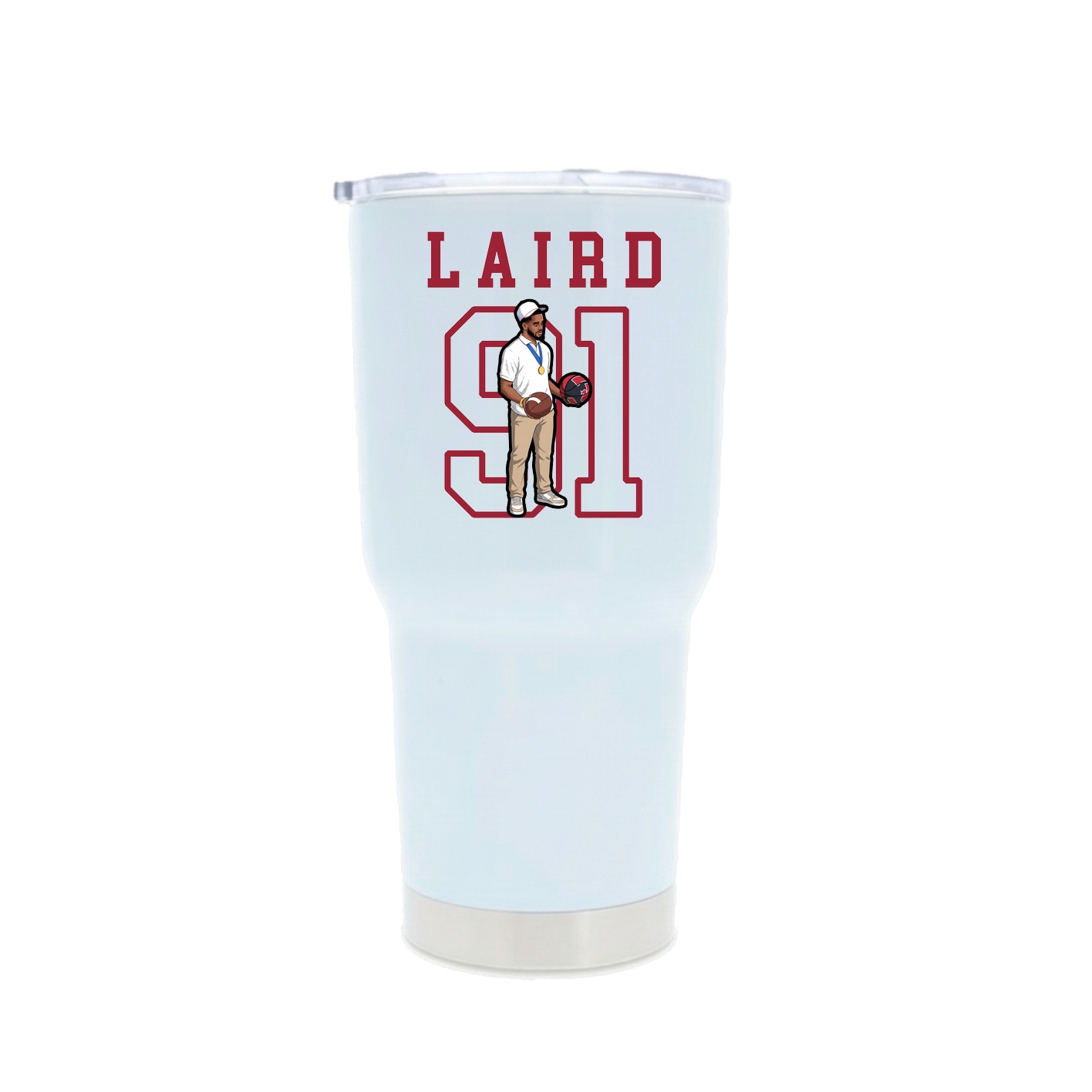 30oz Stainless Steel Tumbler — Shirsey in White