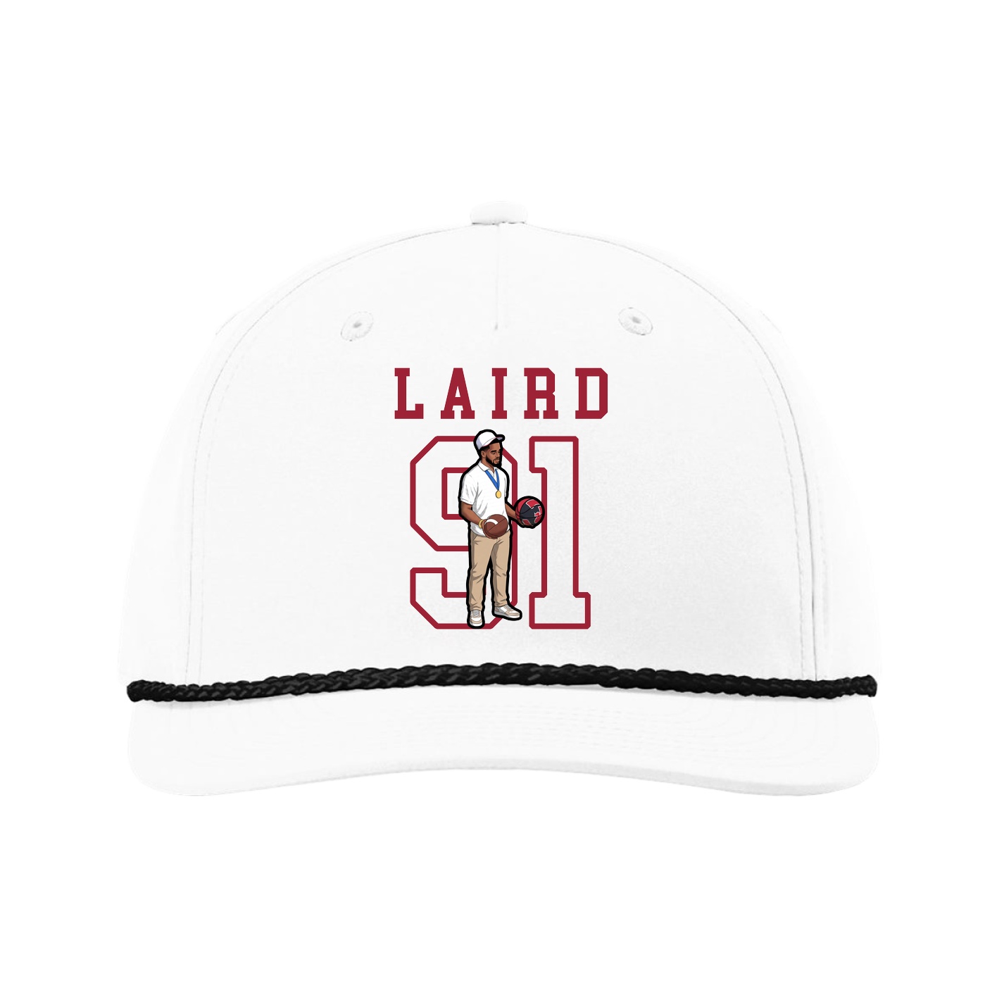 Five-Panel Classic Rope Cap — Shirsey in White