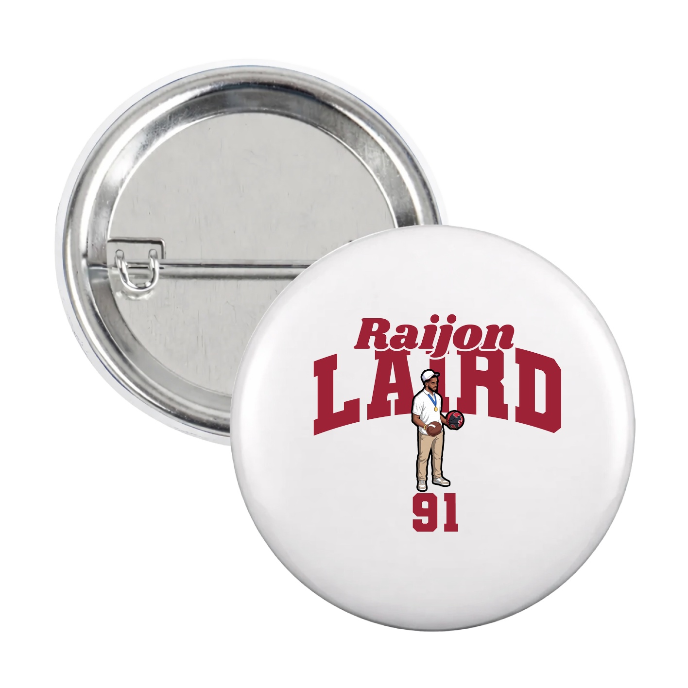 Game Day Button — Signature Arch in White
