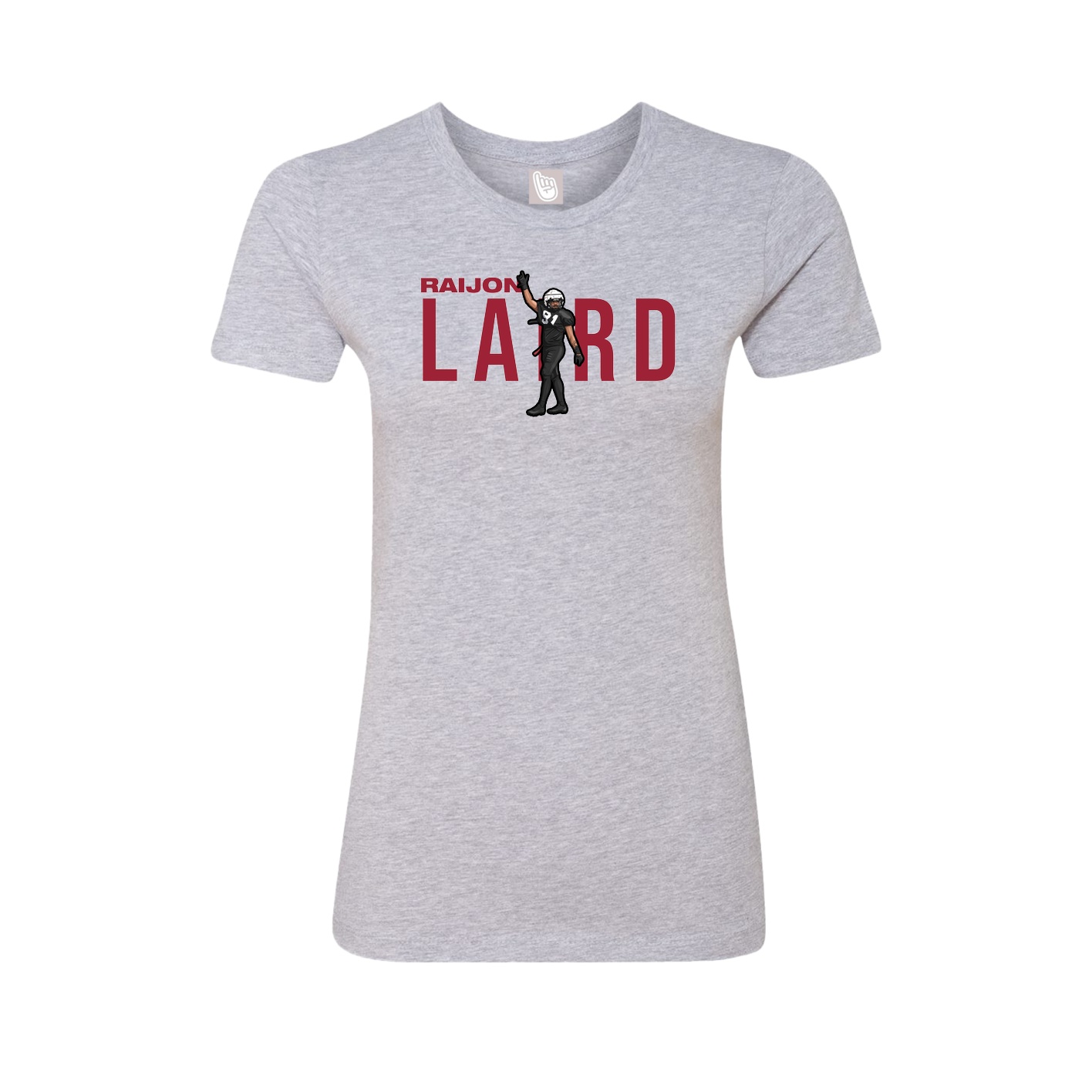 Fitted Women's Tee — Player Name in Grey
