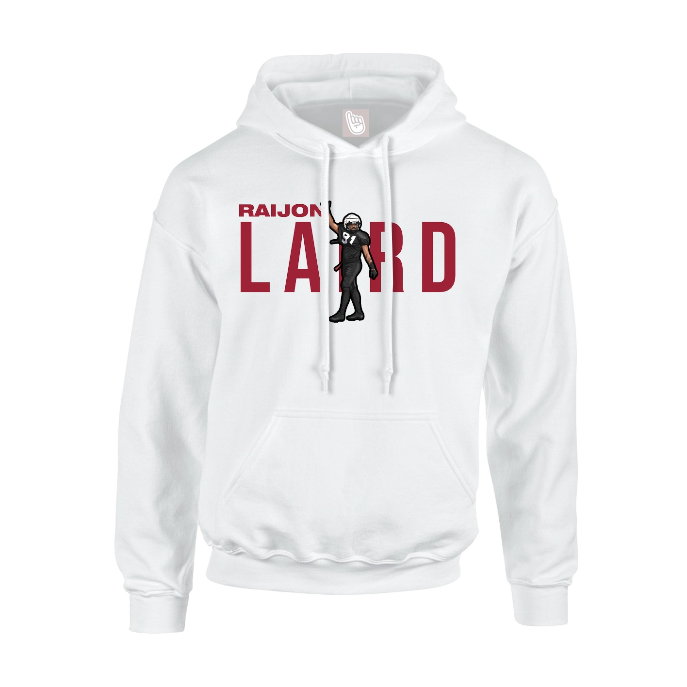 Youth Hoodie — Player Name in White