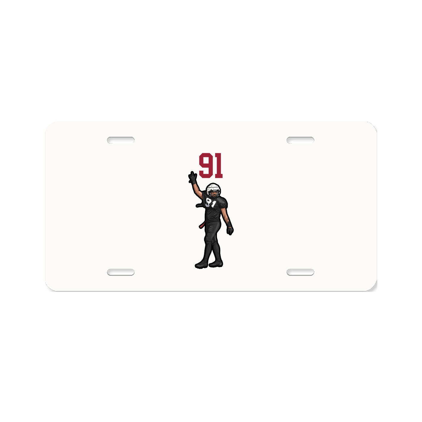 License Plate — Number Top in Classic