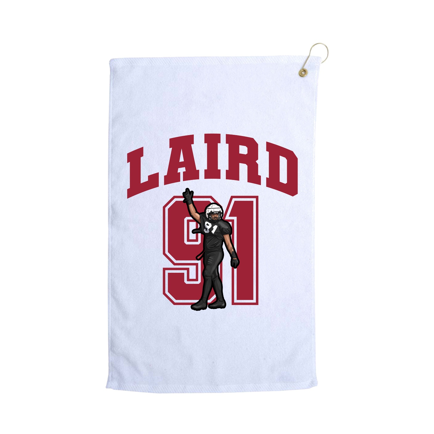 Golf Towel — Number in White