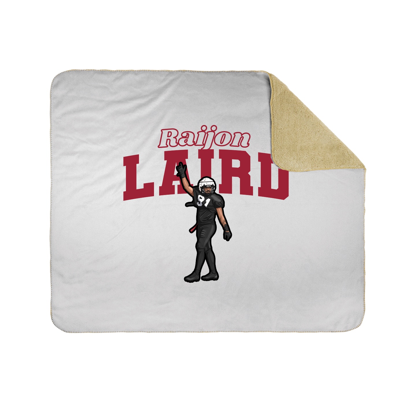 Throw Blanket — Name Arch in White