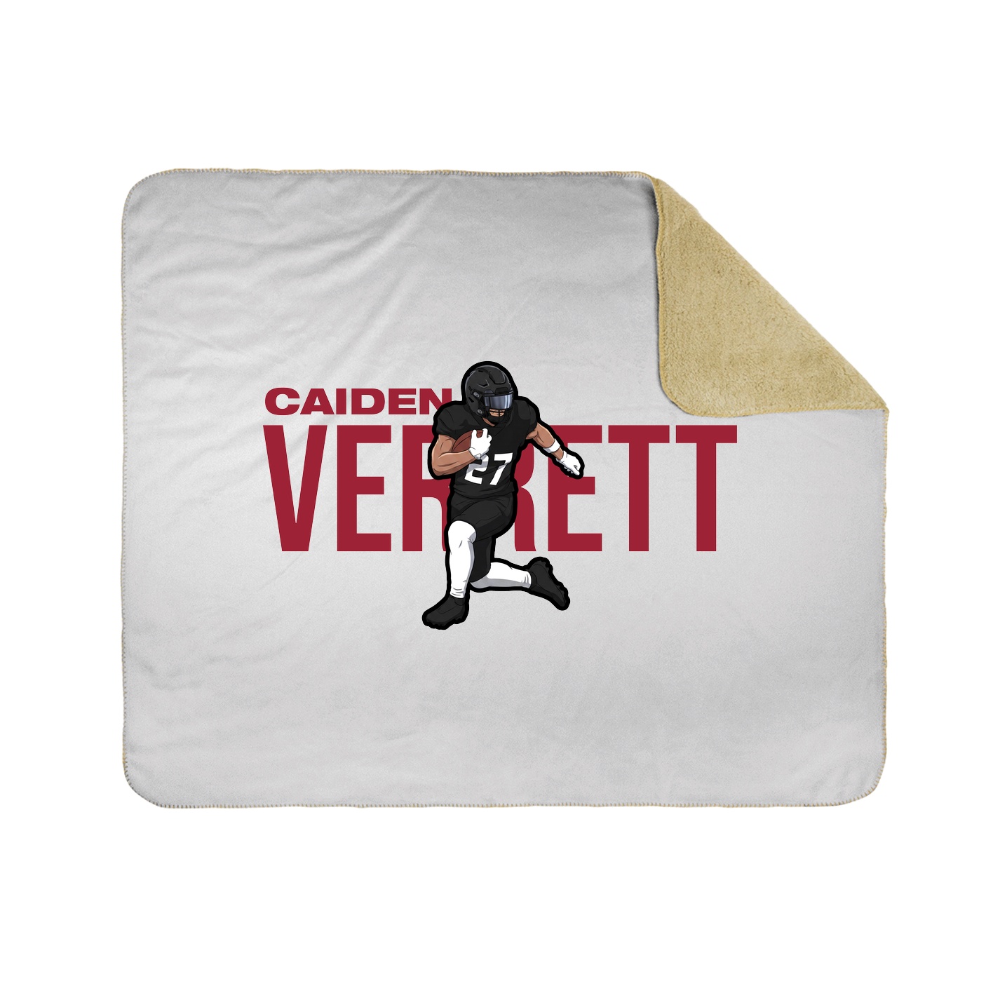 Throw Blanket — Player Name in White