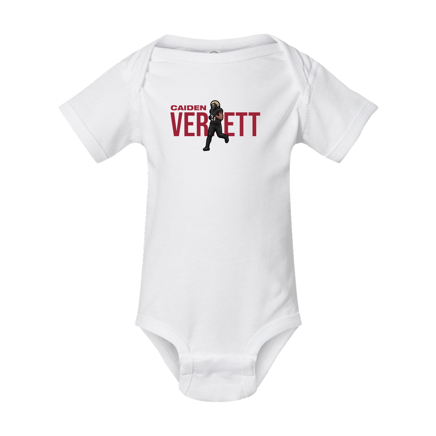 Baby Onesie — Player Name in White