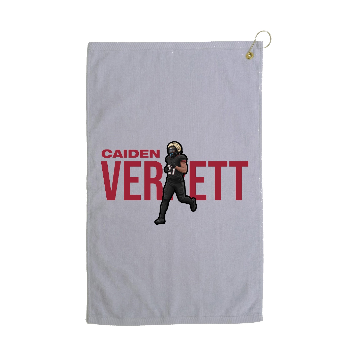 Golf Towel — Player Name in Grey