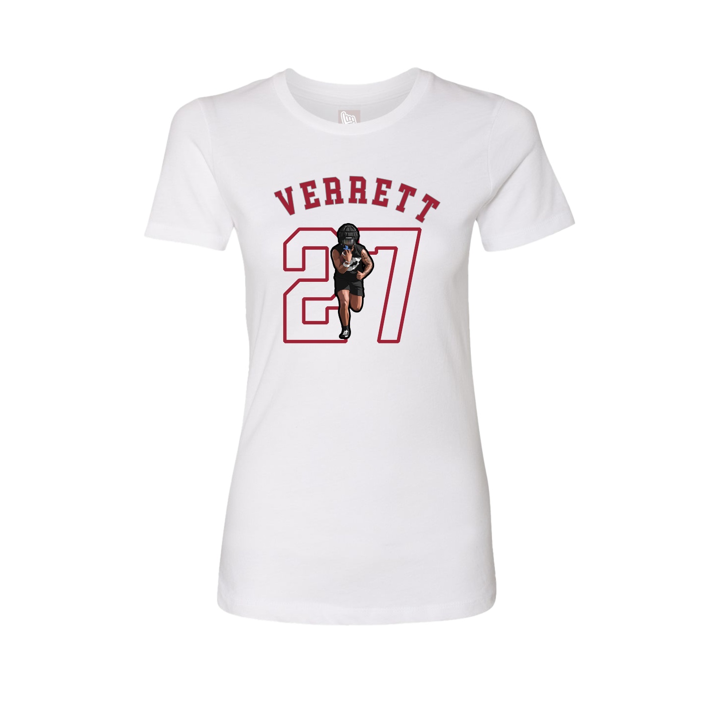 Fitted Women's Tee — Shirsey Arch in White