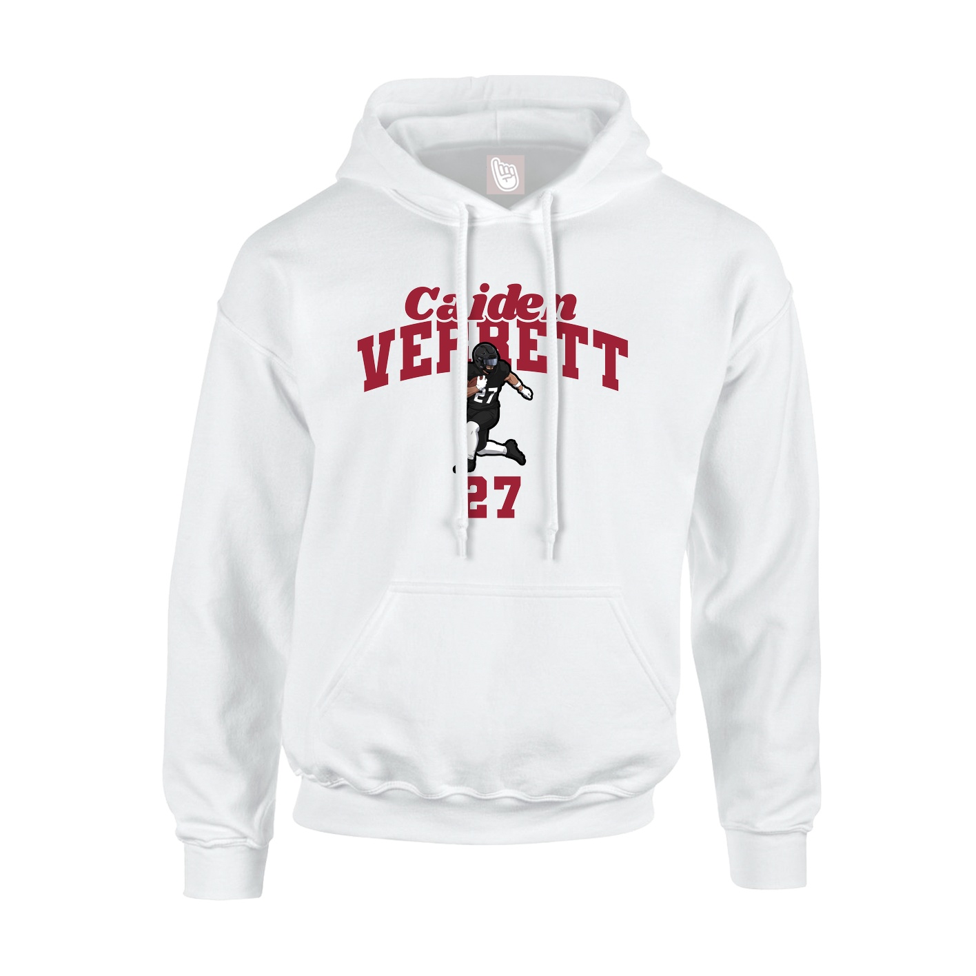 Hoodie — Signature Arch in White