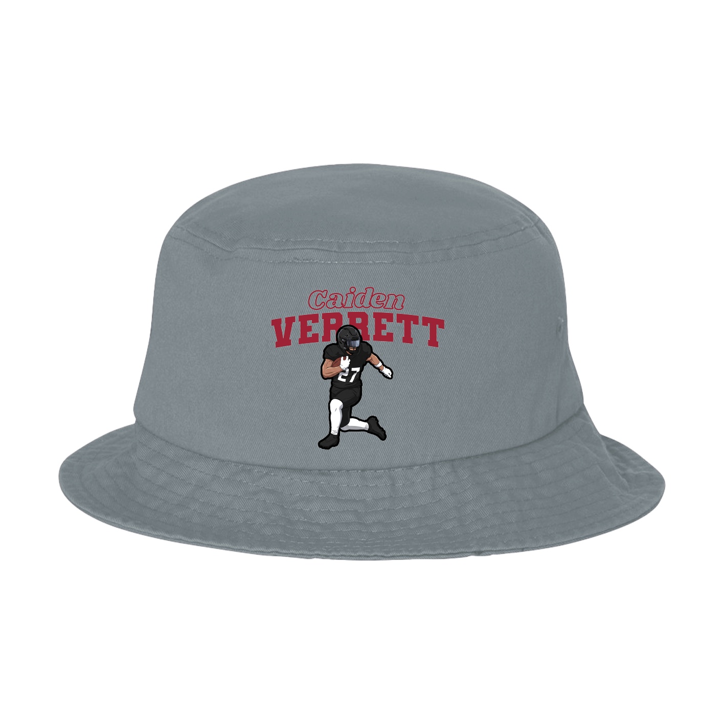 Bucket Cap — Name Arch in Grey