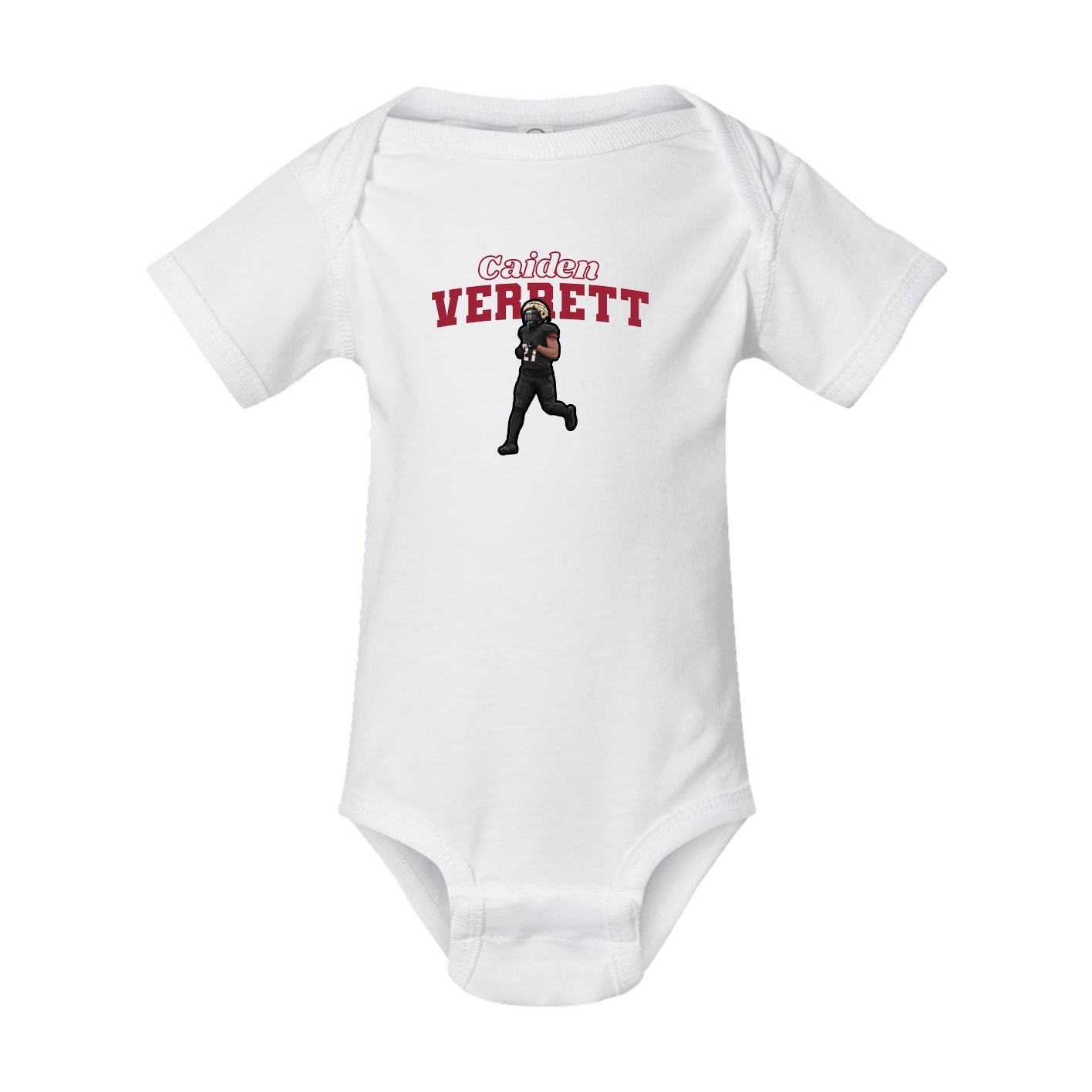 Baby Onesie — Name Arch in White
