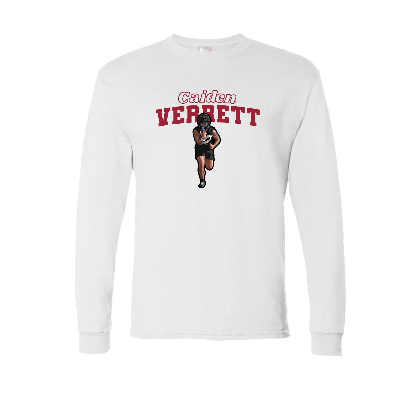 Long Sleeve Tee — Name Arch in White