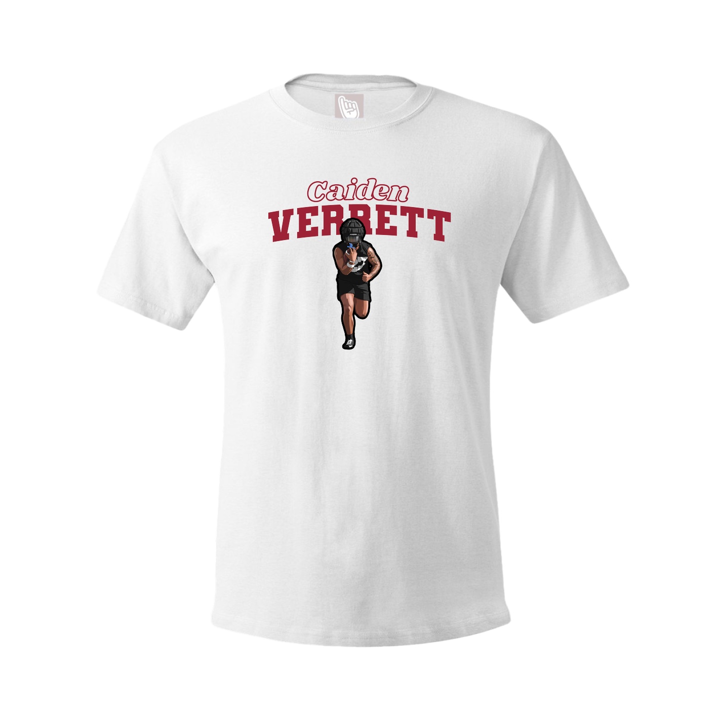 Youth Tee — Name Arch in White