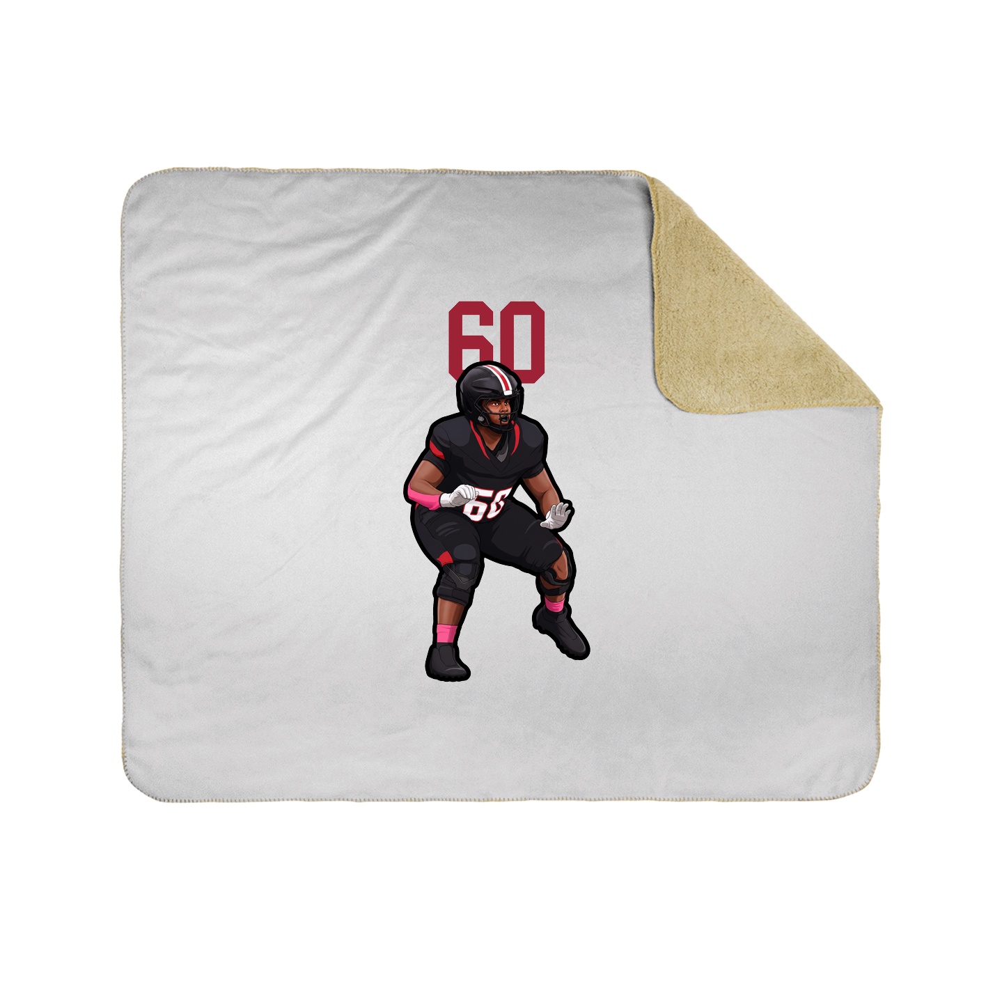 Throw Blanket — Number Top in White