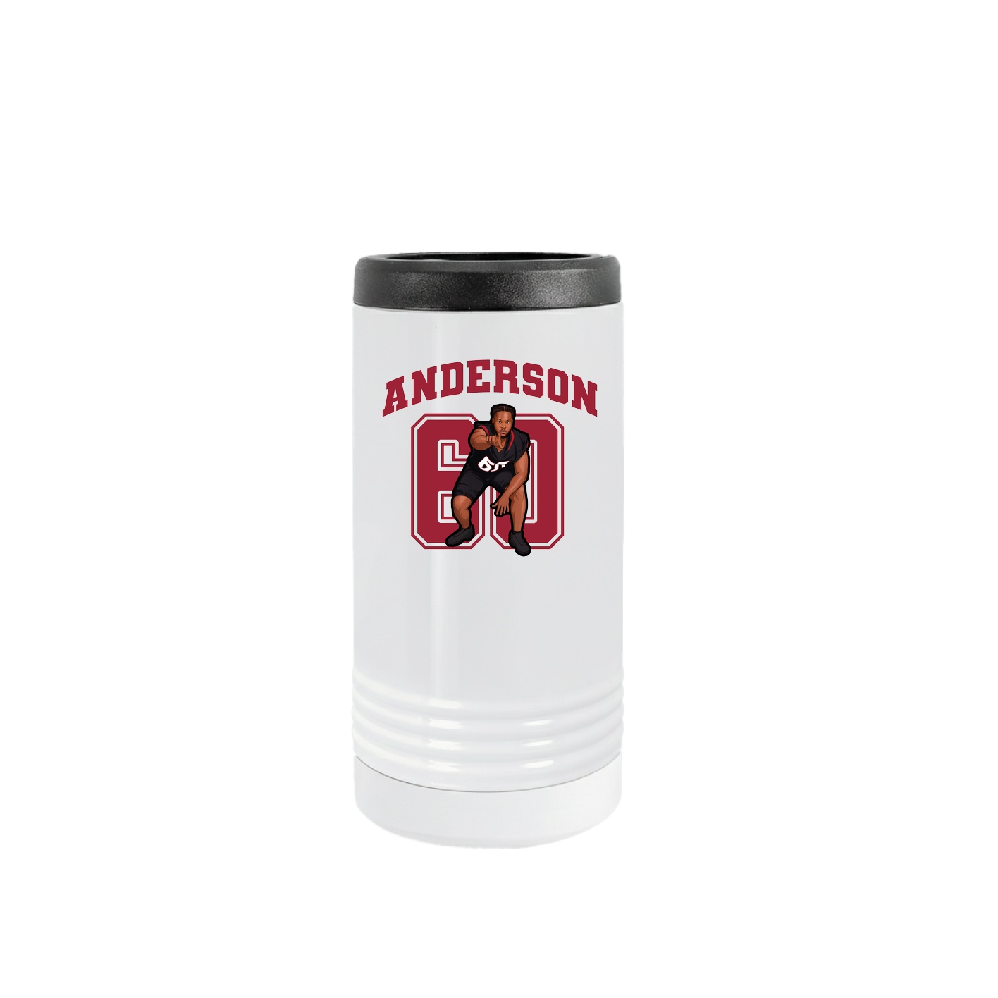 Slim Beverage Holder — Number in White