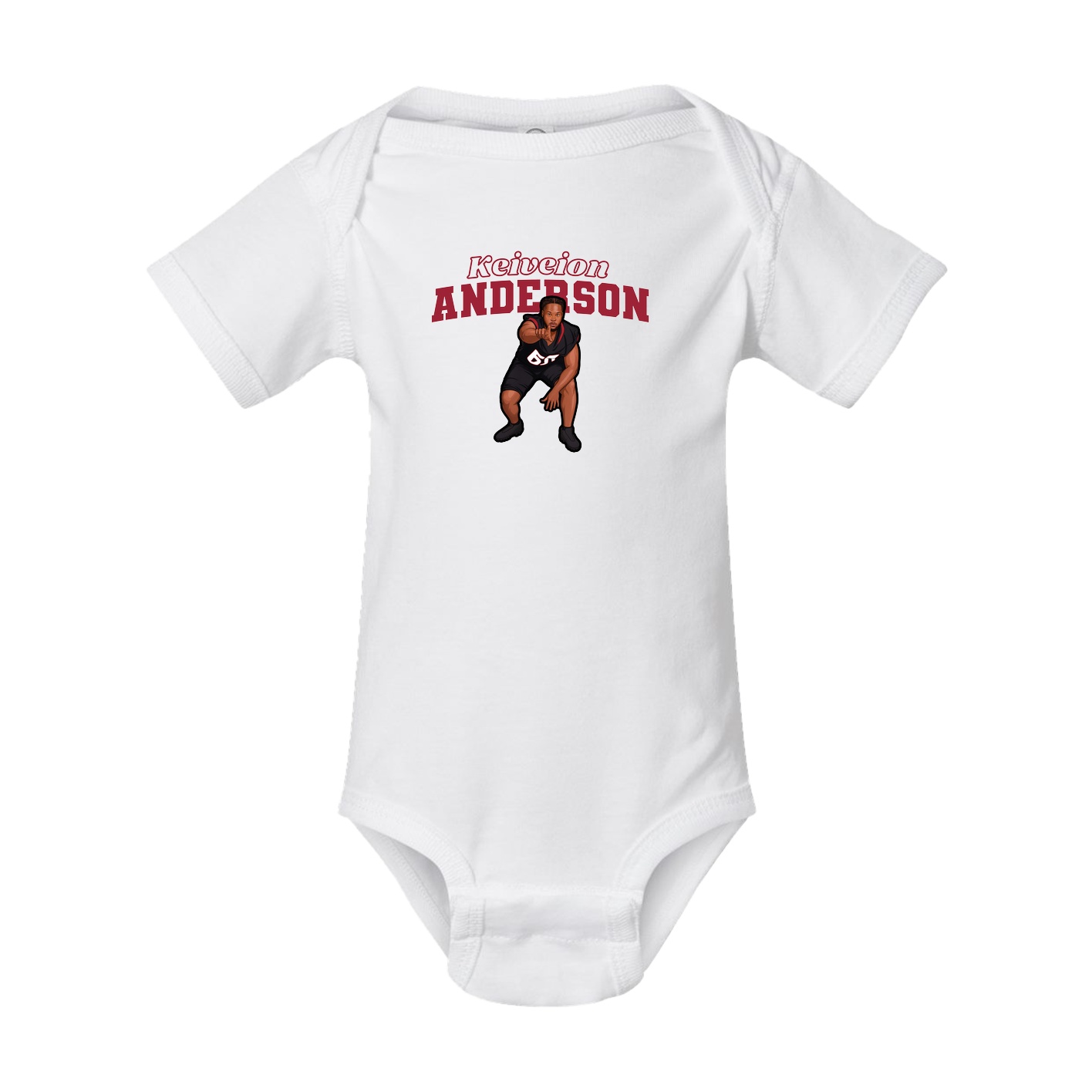 Baby Onesie — Name Arch in White